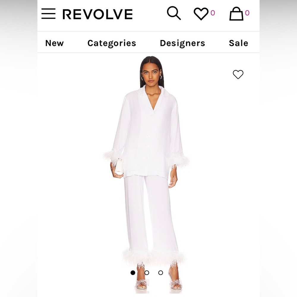 🤍 SLEEPER Pajama Set with Feathers in White Size: M 🤍